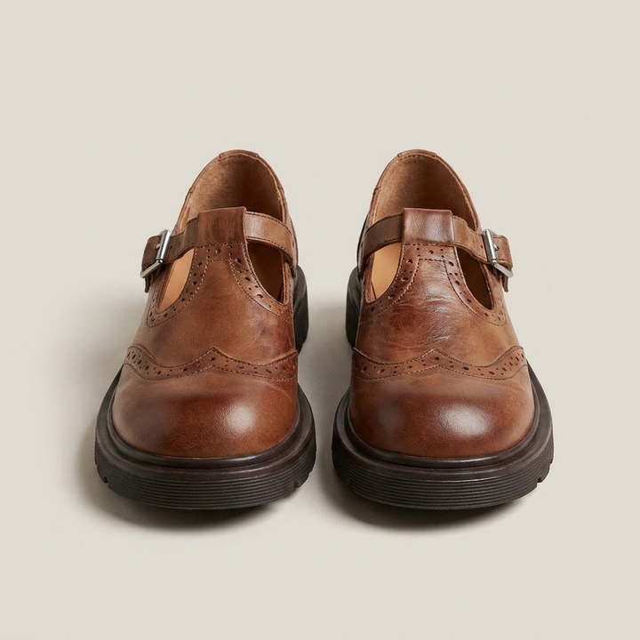 Lena | Damen Klassische Schuhe mit Schnallenriemen
