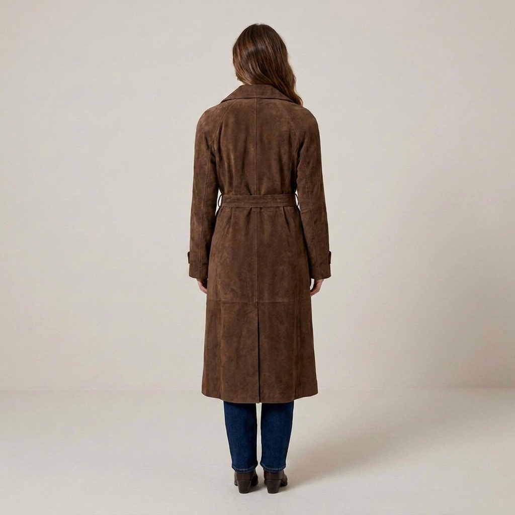 Dietgard | Damenmantel mit Bindegürtel und Reverskragen Trenchcoat