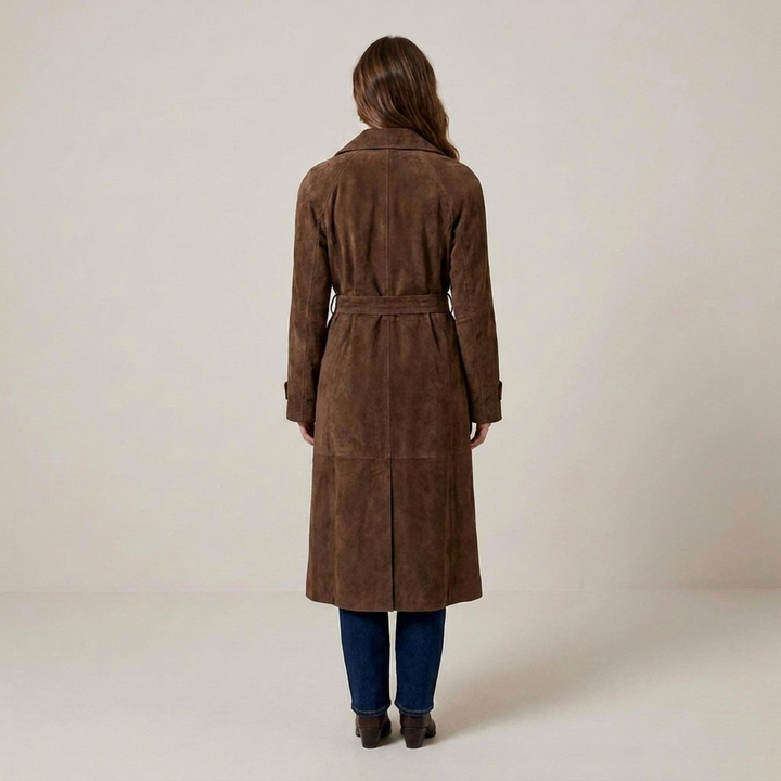 Dietgard | Damenmantel mit Bindegürtel und Reverskragen Trenchcoat
