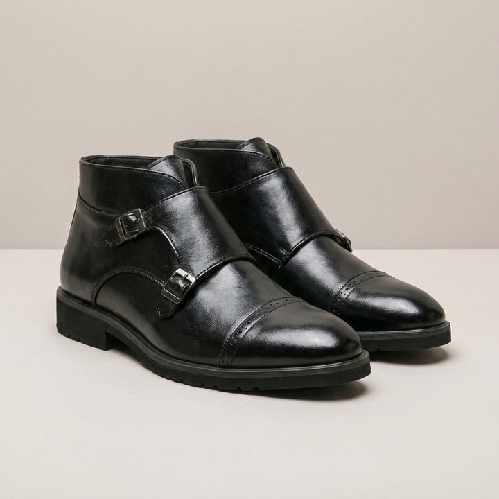 Roland | Klassische Herren Doppel Schnallenstiefeletten