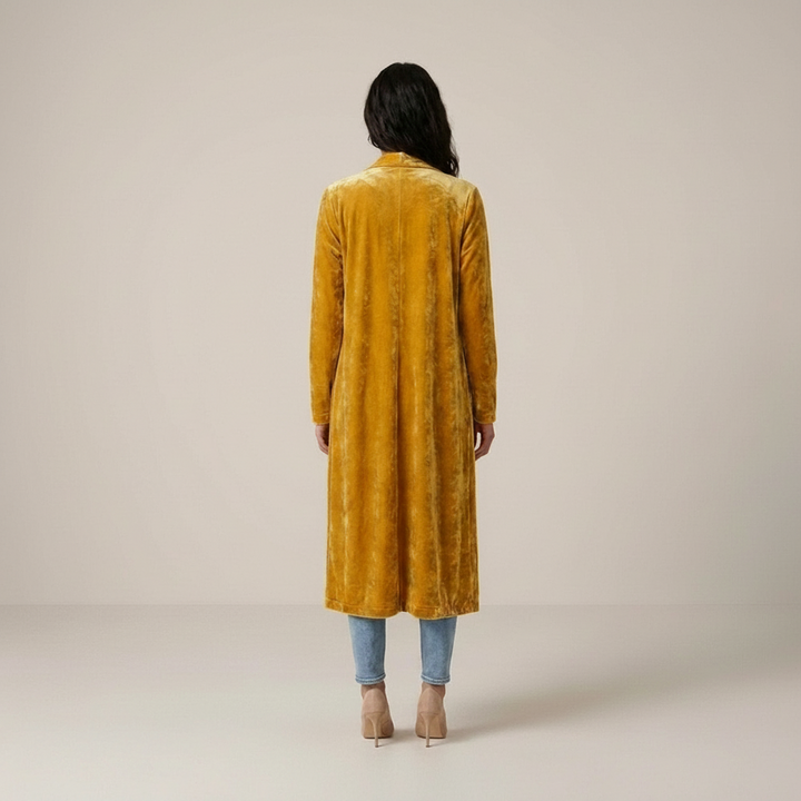 Carola | Damen Langer Offener Longcardigan