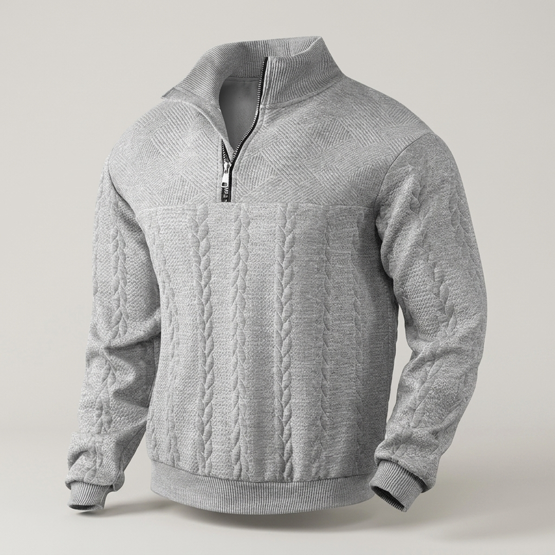 Bela | Herren Strickpullover mit Zopfmuster