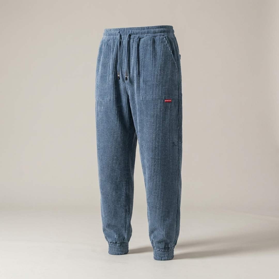 Rico | Herren Strukturierte Freizeithose mit Kordelzug