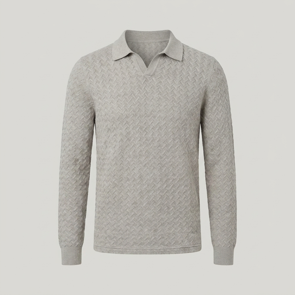 Justus | Herren Strukturmuster Langarmpullover