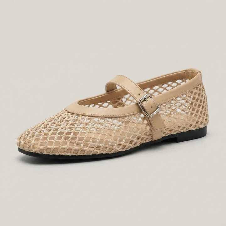 Nadine | Damen Mary-Jane mit Netzstruktur Schuhe