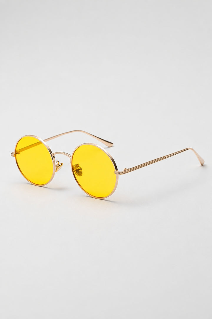 Herren-Sonnenbrille mit runder Passform | Metallrahmen und klassisches Vintage-Retro-Design