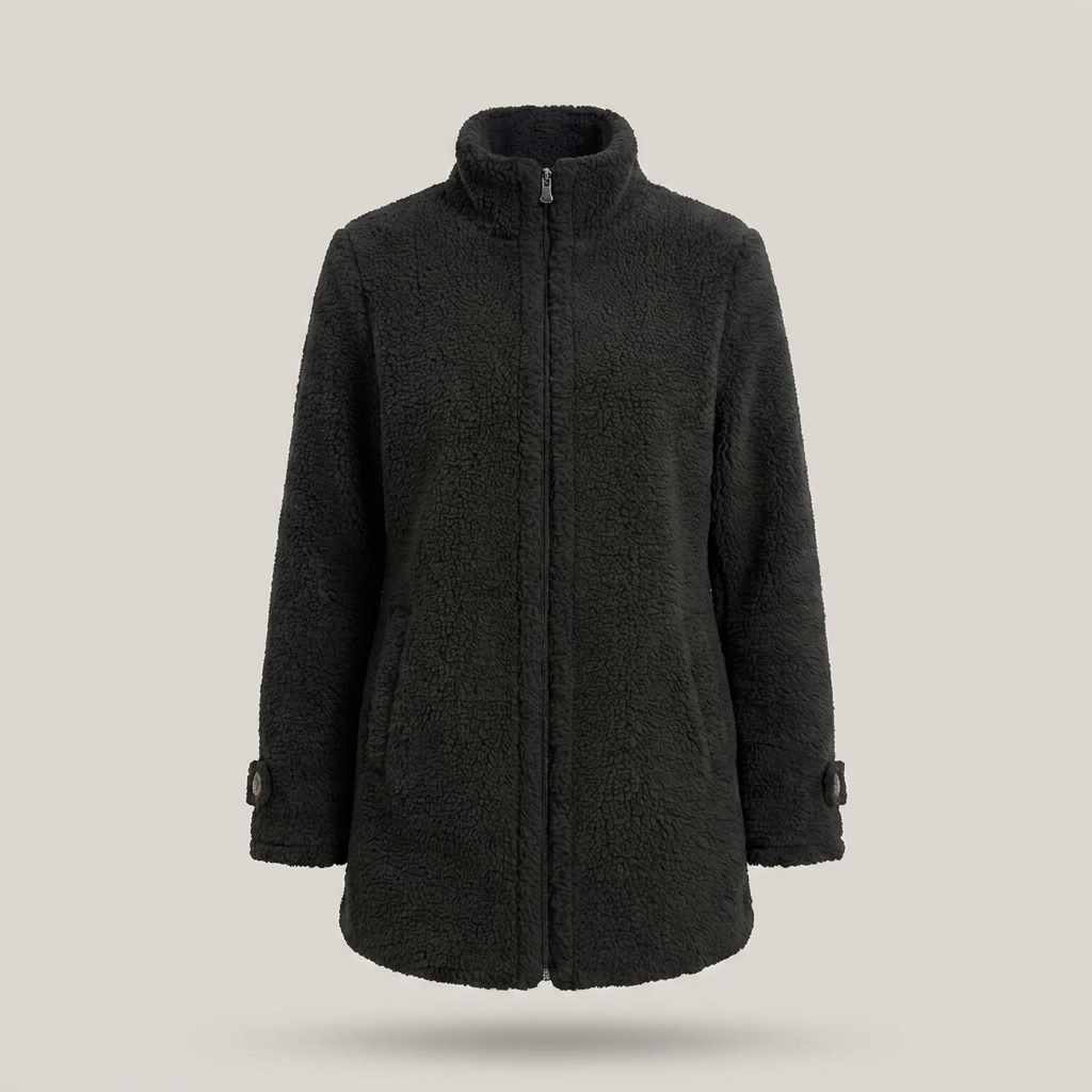 Alfrada | Damenjacke mit Stehkragen und Reißverschluss Fleecejacke