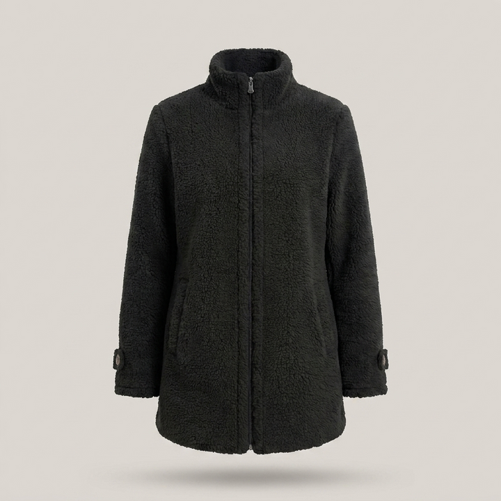 Alfrada | Damenjacke mit Stehkragen und Reißverschluss Fleecejacke