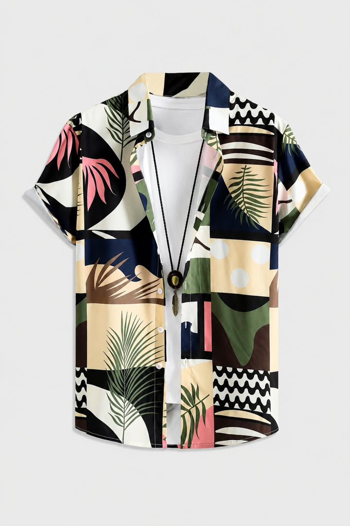 Herren Shirt | Kurzarm | Blumenmuster | Sommer