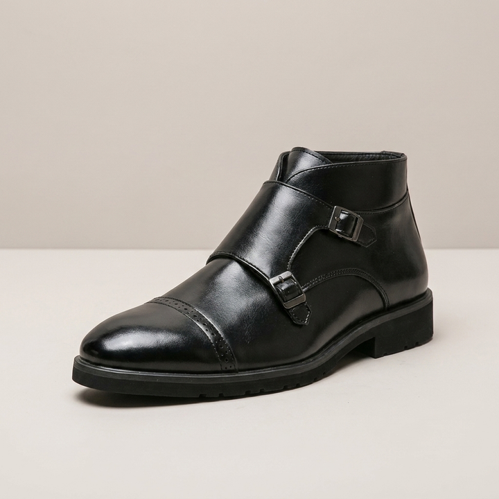 Roland | Klassische Herren Doppel Schnallenstiefeletten
