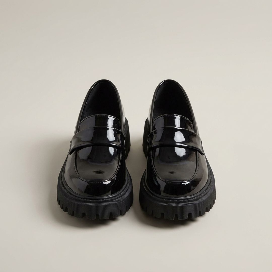 Franziska | Damen Lackleder Loafer mit Profilsohle