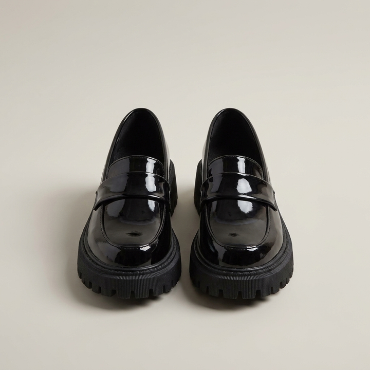 Franziska | Damen Lackleder Loafer mit Profilsohle
