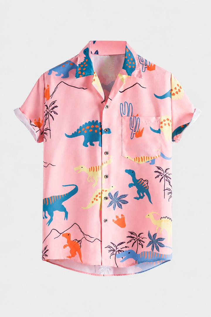 Herren Shirt | Kurzarm | Blumenmuster | Sommer