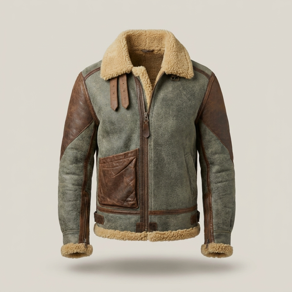 Walter | Gefütterte Herren Fliegerjacke mit Kragen