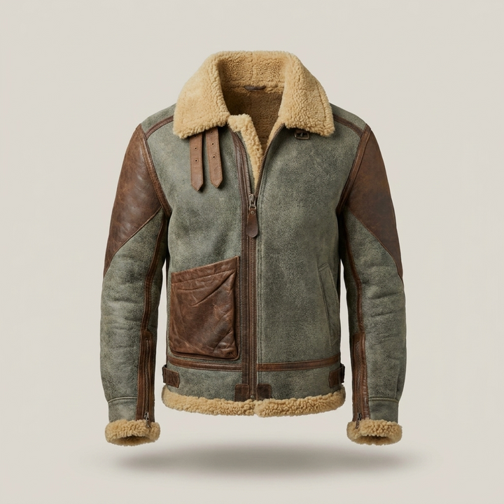 Walter | Gefütterte Herren Fliegerjacke mit Kragen