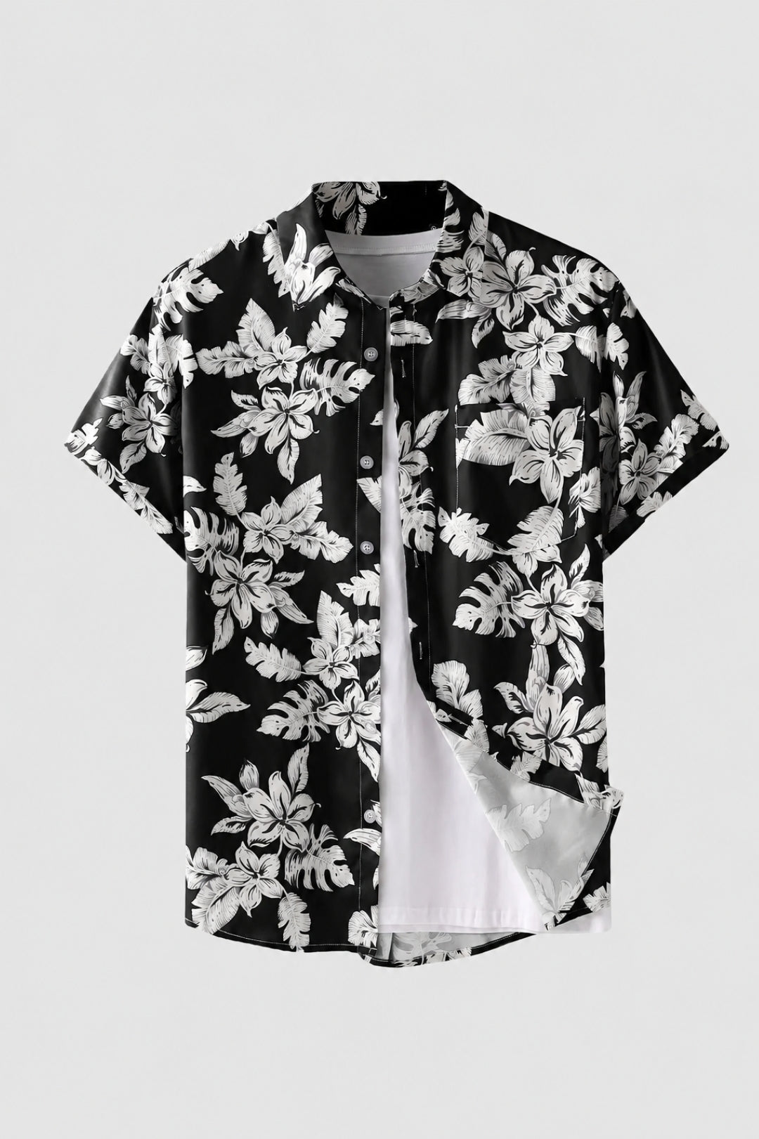Herren Shirt | Kurzarm | Blumenmuster | Sommer