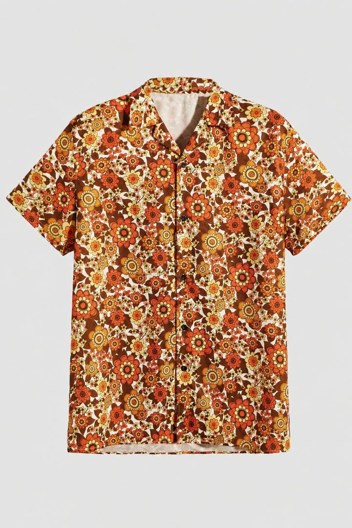 Herren Shirt | Kurzarm | Blumenmuster | Sommer