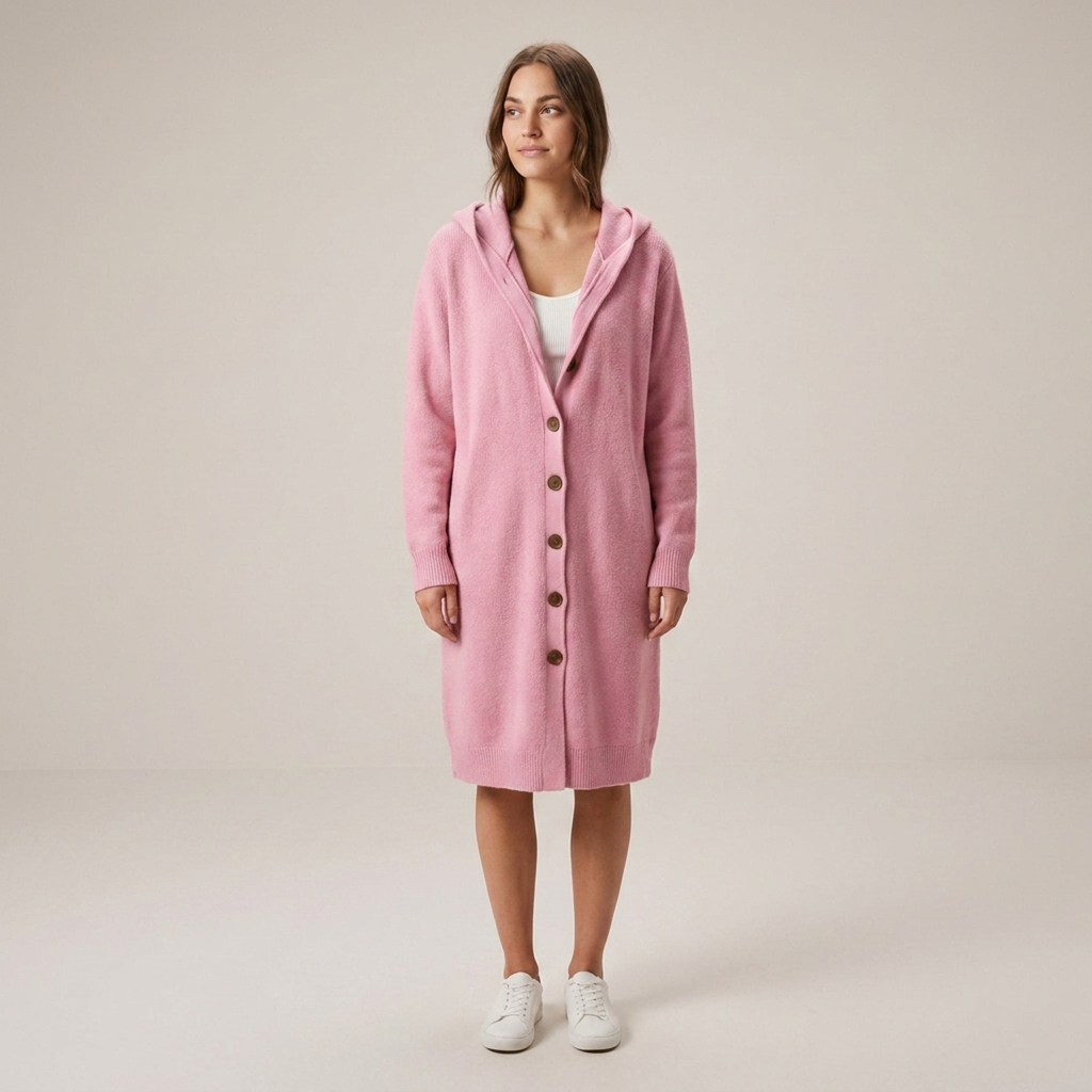Birte | Damen Locker Geschnittene Longline Strickjacke