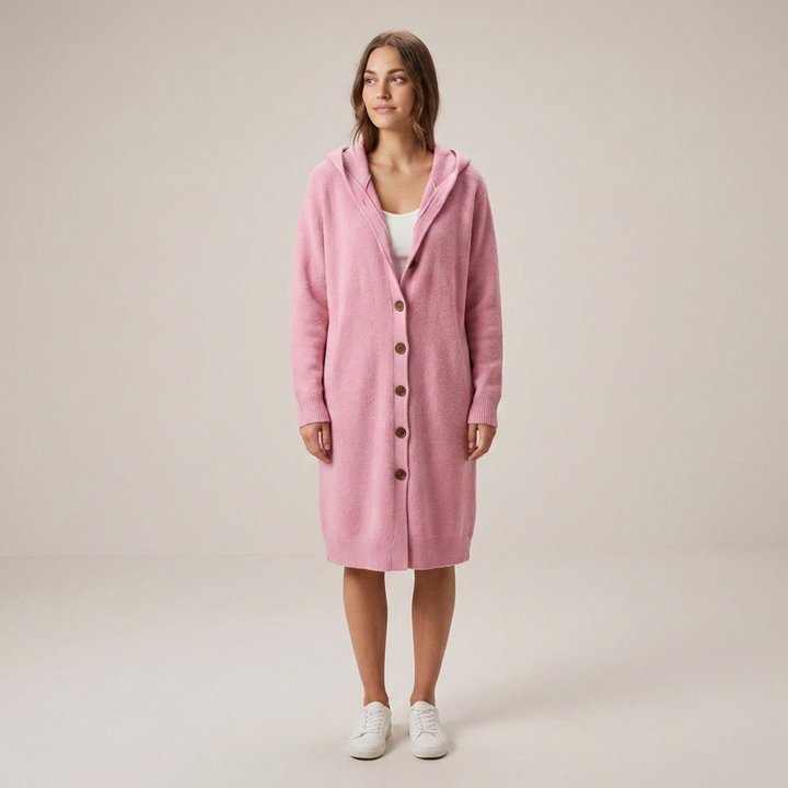 Birte | Damen Locker Geschnittene Longline Strickjacke