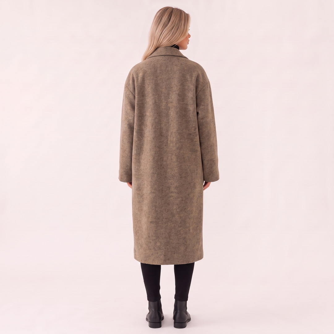 Mechthild | Damen mit Reverskragen und Doppelknopfleiste Damenmantel