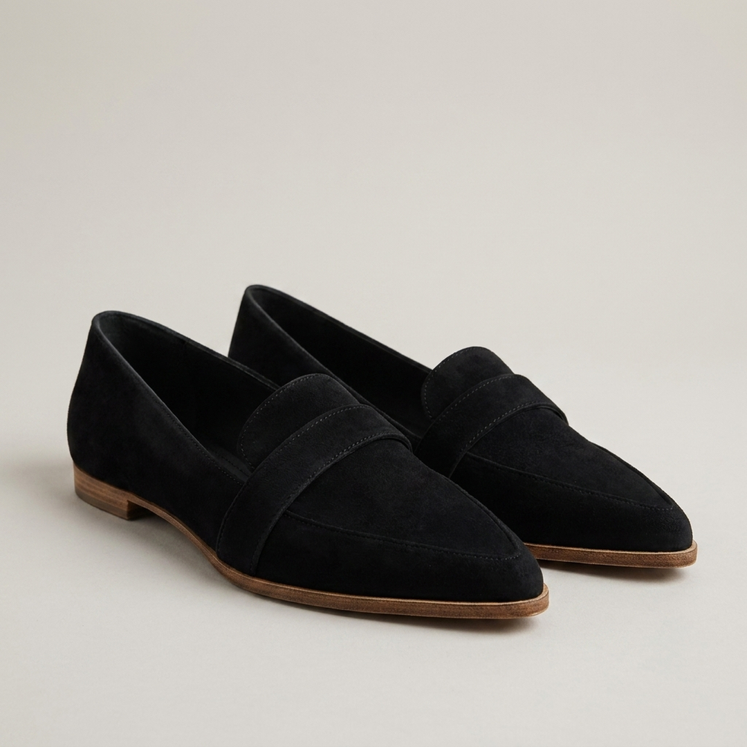 Pauline | Damen Klassische Loafer mit Riemendetail Schuhe