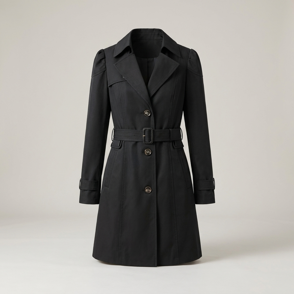 Kaja | Damenmantel mit Gürtel und Reverskragen Trenchcoat