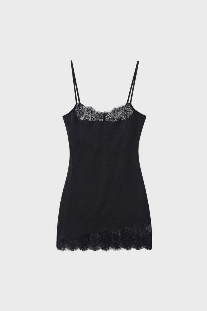 Figurbetontes Minikleid für Damen | Verstellbare Träger und schicke Details in Spitzenoptik