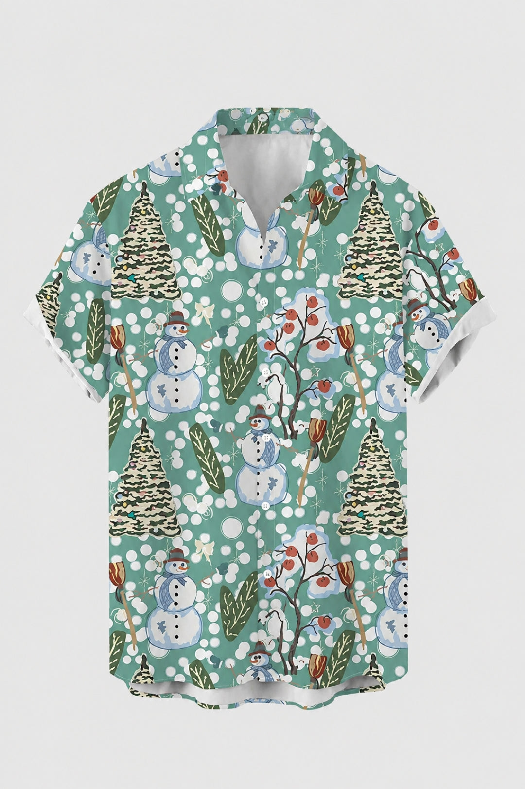 Herren Shirt | Kurze Ärmel | Tropischer Blumenprint | Sommer