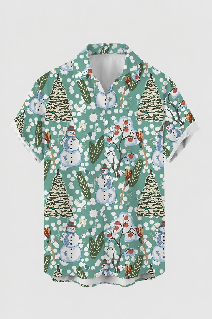 Herren Shirt | Kurze Ärmel | Tropischer Blumenprint | Sommer