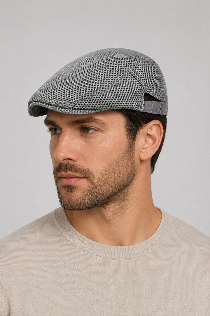 Klassische Herrenkappe | Atmungsaktives Mesh | Leicht &amp; stilvoll | Sommer