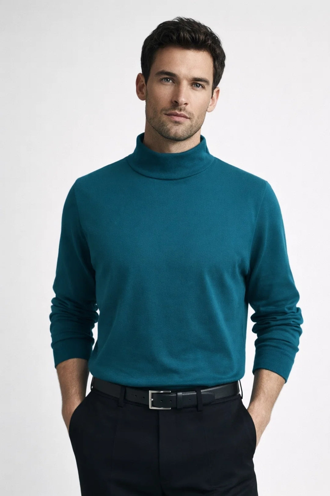 Rollkragenpullover Herren | Feinstrick | Slim Fit | Für Übergangszeit