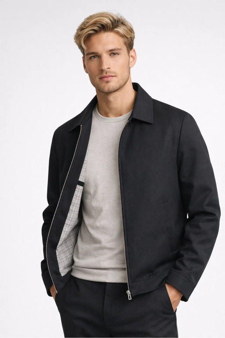 Herrenjacke Frühling | Business Casual | Kariertes Futter | Eleganter Look fürs Büro