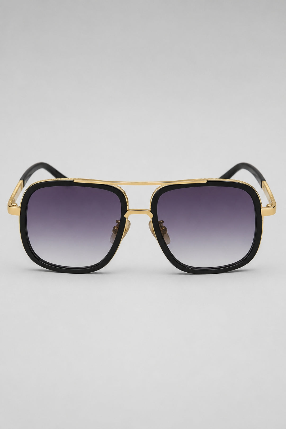 Herren sonnenbrille | Doppelter Steg &amp; goldene Akzente | Klassisch &amp; stilvoll