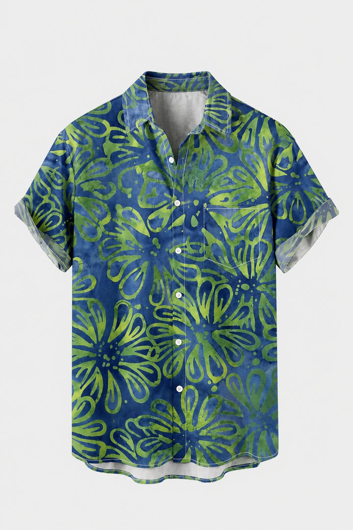 Herren Shirt | Tropenmuster | Kurzarm | Sommer