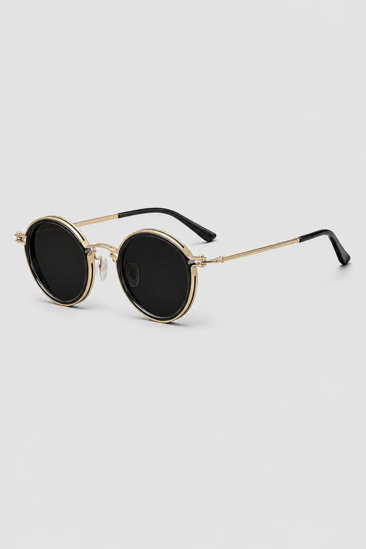 Herren-Sonnenbrille mit runder Passform | Polarisierte Gläser, UV400 und Metallrahmen