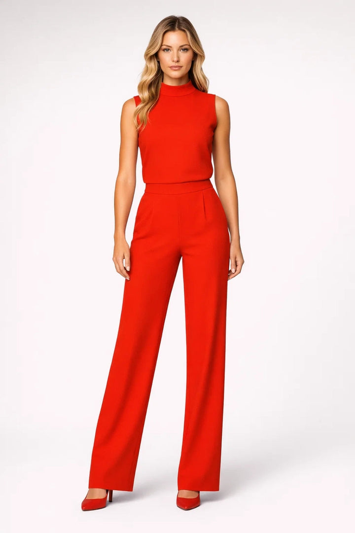 Damen-Set | Ärmelloses Top &amp; weite Hose | Elegantes