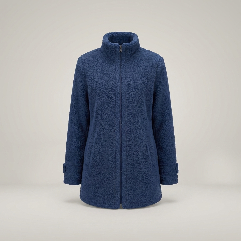 Alfrada | Damenjacke mit Stehkragen und Reißverschluss Fleecejacke