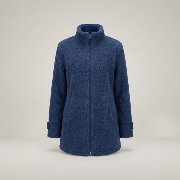 Alfrada | Damenjacke mit Stehkragen und Reißverschluss Fleecejacke