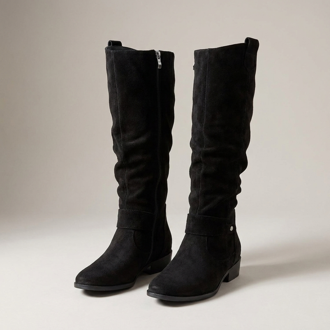 Gabriela | Damen Kniehohe Weite Passform Stiefel