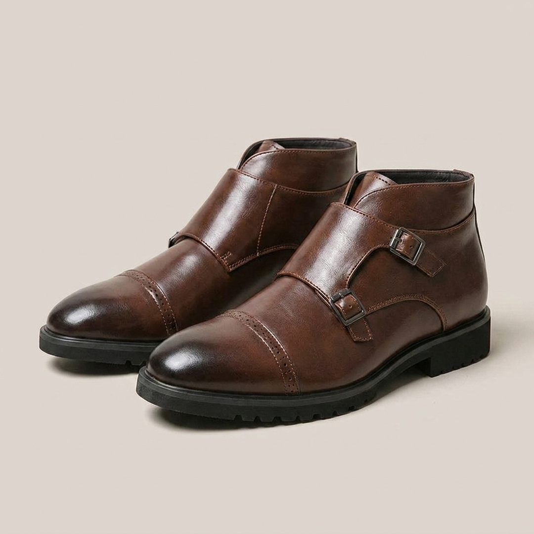 Roland | Klassische Herren Doppel Schnallenstiefeletten