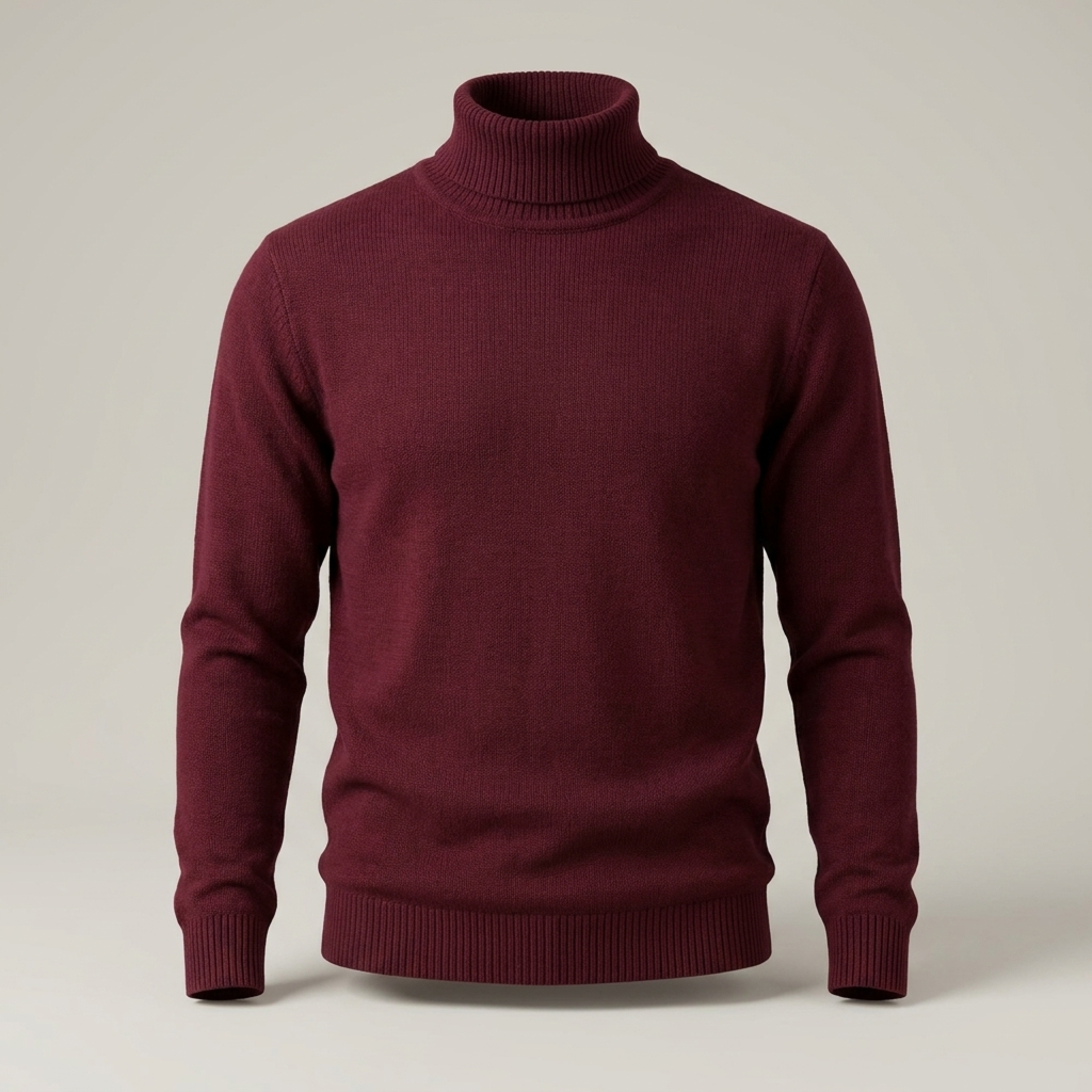Arnold | Herren Klassischer Gerippter Rollkragenpullover