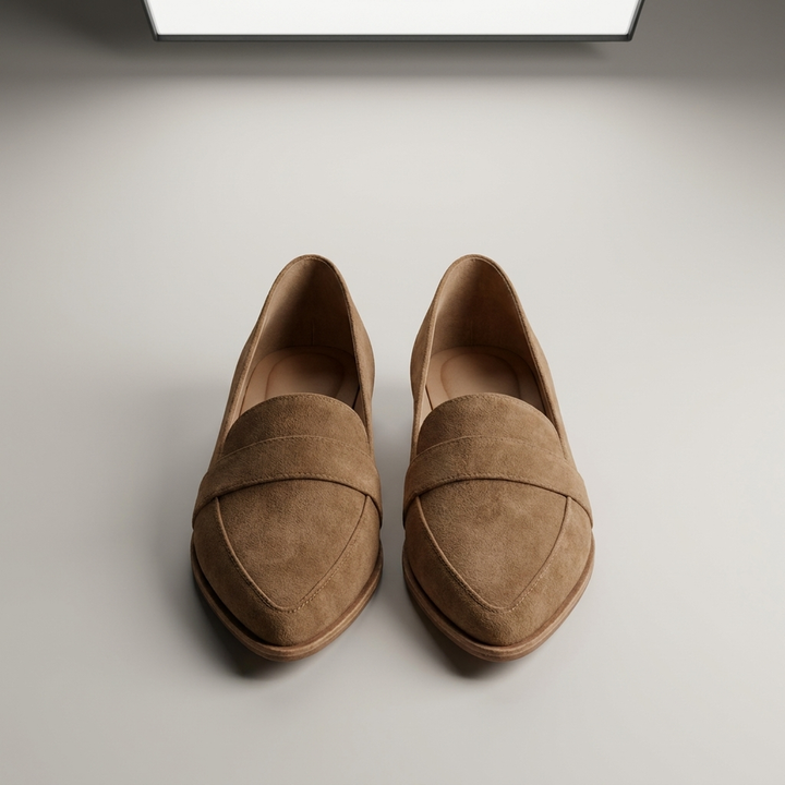Pauline | Damen Klassische Loafer mit Riemendetail Schuhe