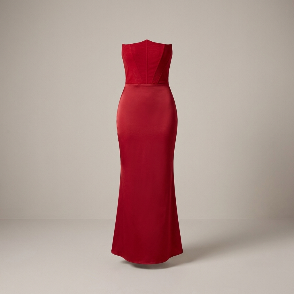 Belinda | Damen Korsagenoberteil Bodenlanges Abendkleid