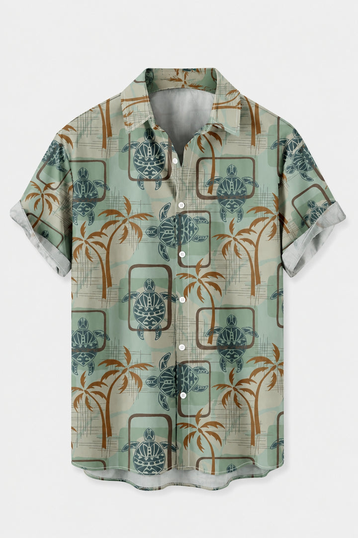 Herren Shirt | Tropenmuster | Kurzarm | Sommer