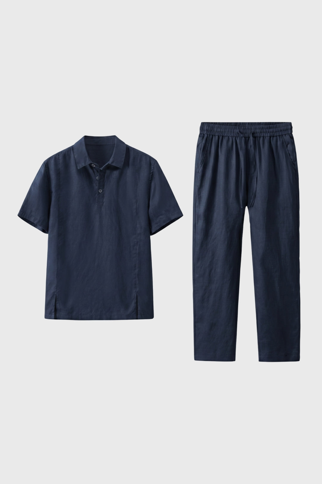 Herren-Set in gerader Passform | Kurzärmeliges Polohemd | Passende Hose | Lässig