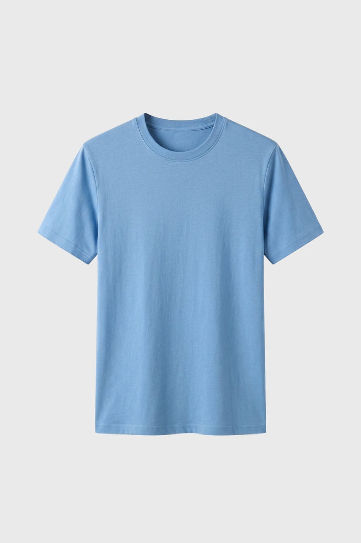 Herren-T-Shirt | Klassische Passform &amp; Rundhals | Himmelblau