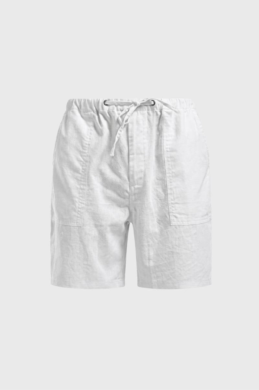 Herren-Cargo-Shorts | Elastischer Bund &amp; Taschen | Weiß