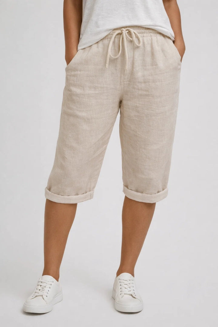 Lässige Damen-Shorts | Lockere Passform | Melierte Webstruktur | Taschen | Sommerlicher Stil