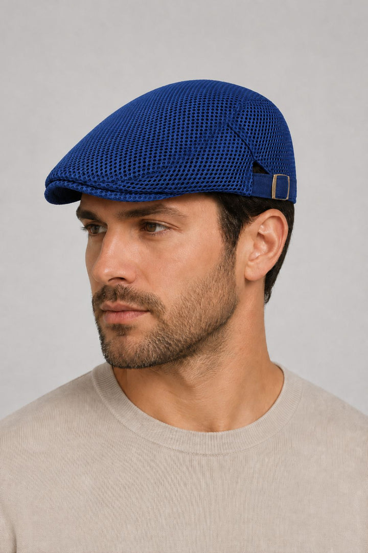 Klassische Herrenkappe | Atmungsaktives Mesh | Leicht &amp; stilvoll | Sommer