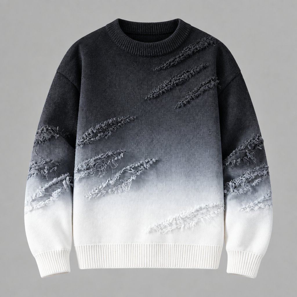 Harold | Herren Strickpullover mit Ziermuster und Rundhalsausschnitt